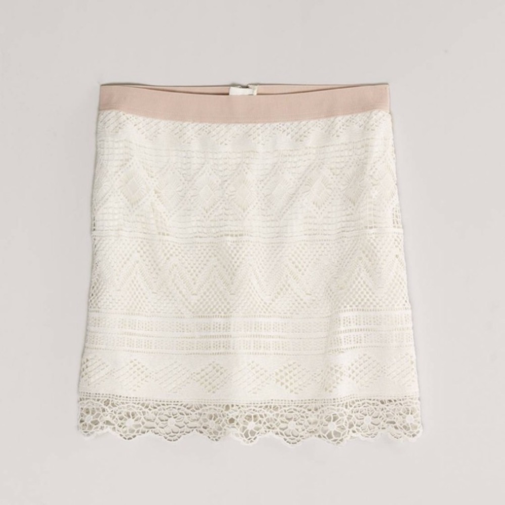 American Eagle AEO Crochet Zip Back Mini Skirt 0 - Picture 2 of 6